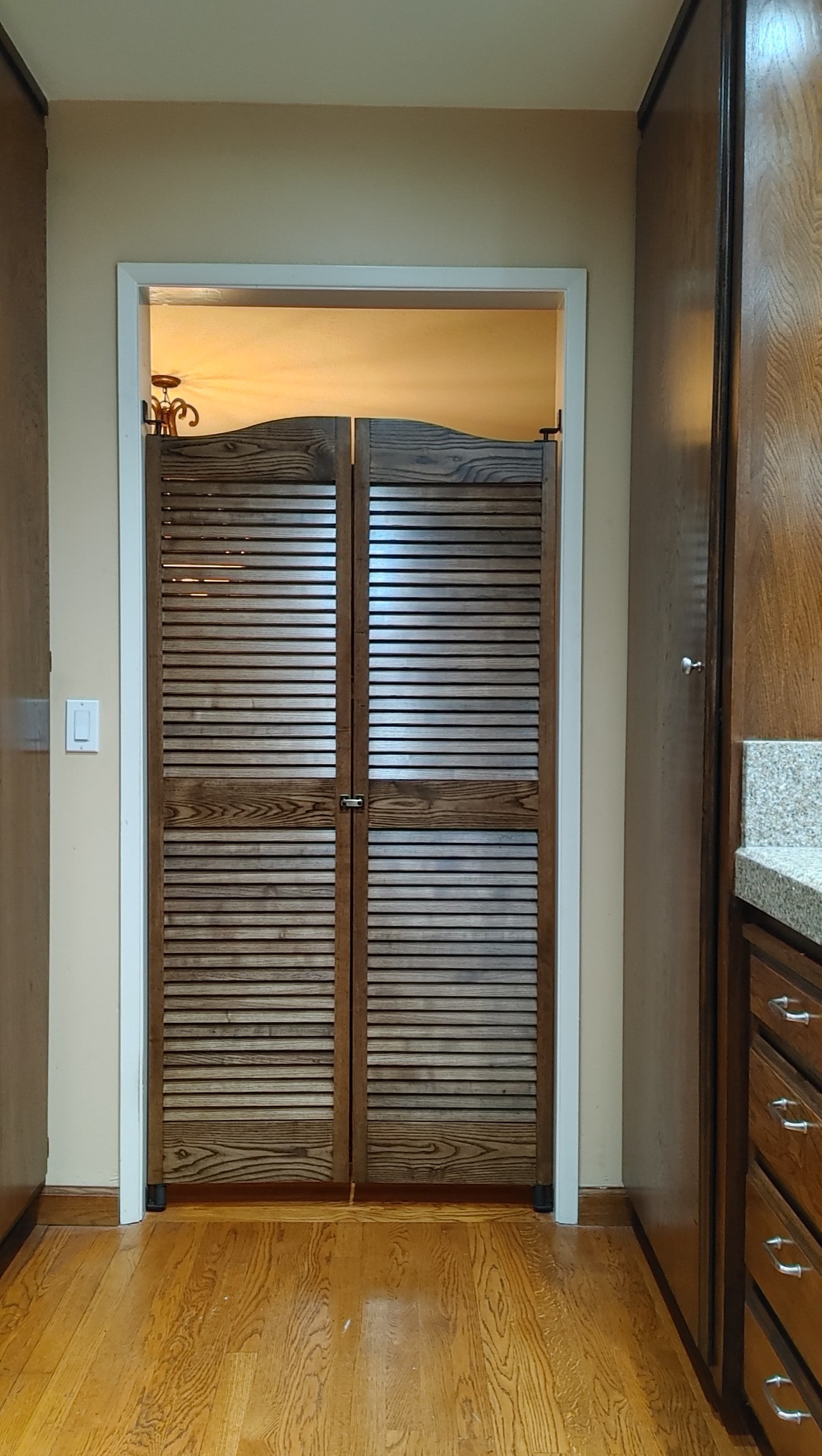 Custom Arch Top Louvered Saloon Doors 