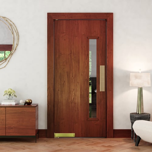 Mid Century Contemporary 1 Lite Modern Flush Swinging Door