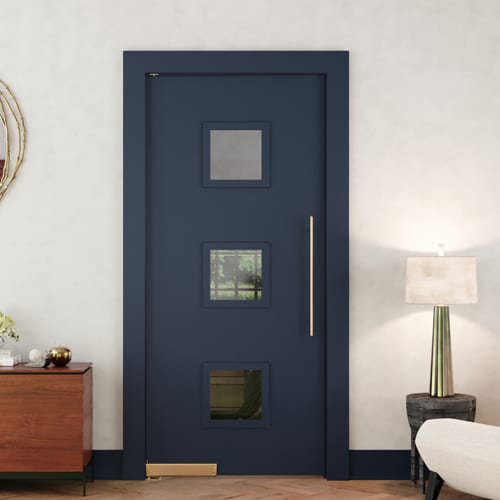 Mid Century 3 Lite Flush Swinging Door