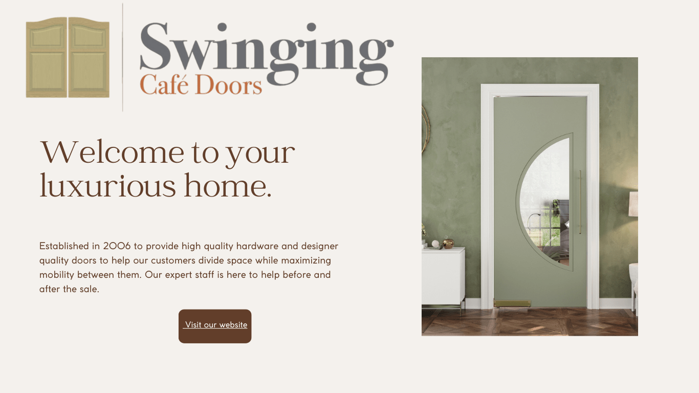Classic Contemporary Doors from Swinging Cafe Doors 