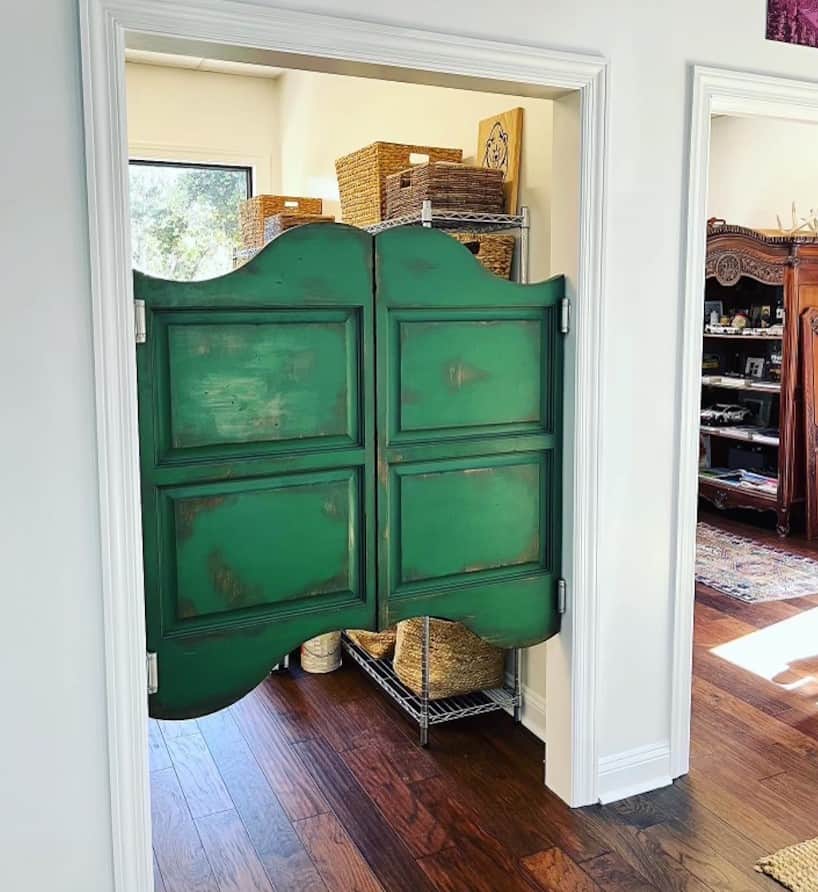 Green Salon Doors 