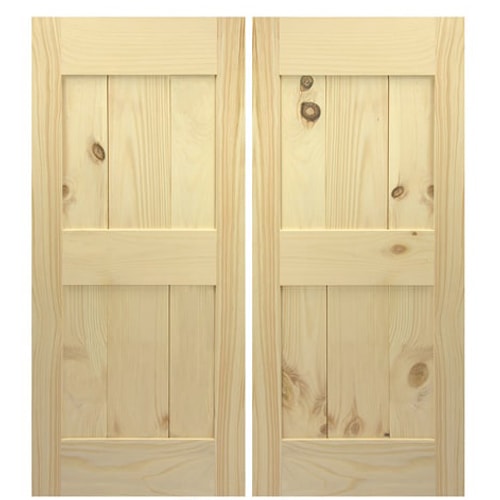 Double Interior Barn Style Doors- Diamond | Swinging Cafe Doors