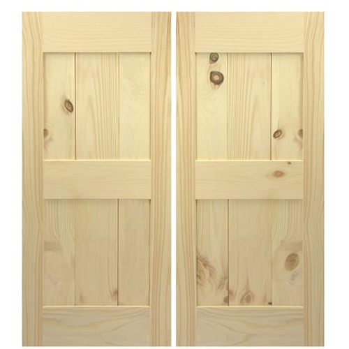 Double Interior Barn Style Doors-Swinging Cafe Doors