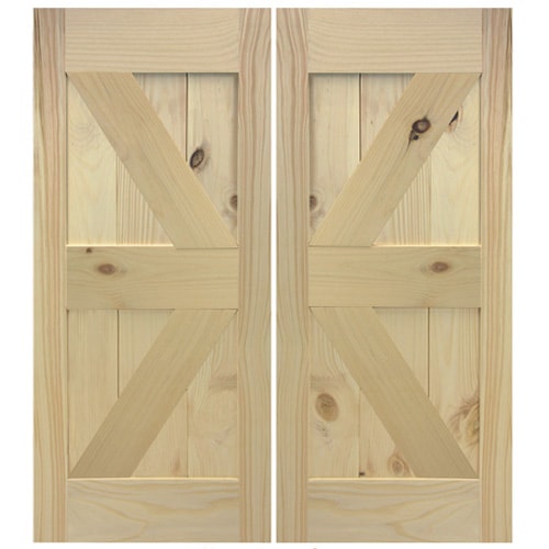Double Interior Barn Style Doors- British Brace | Swinging Cafe Doors