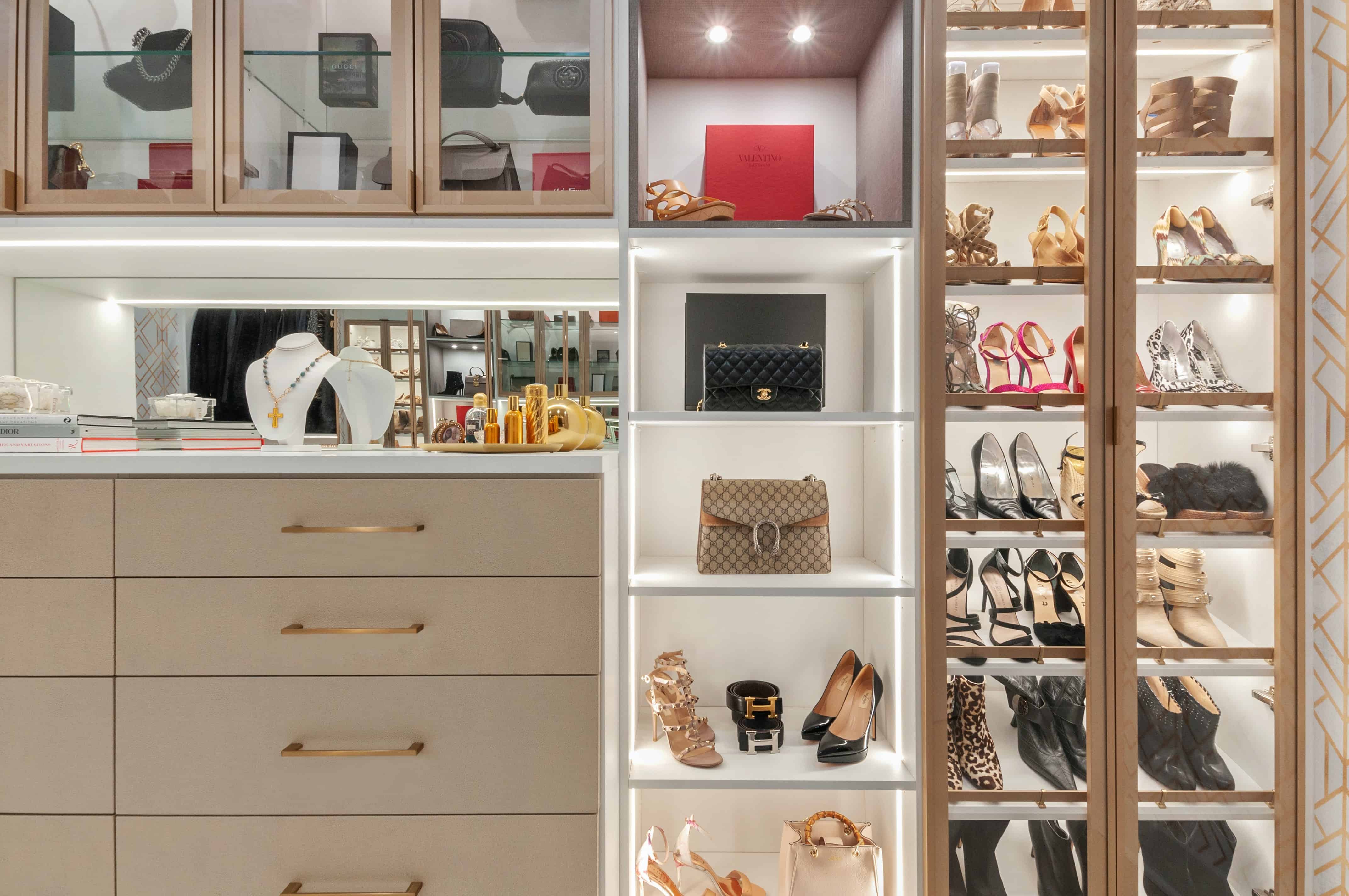 Organized Master Closet Shelves