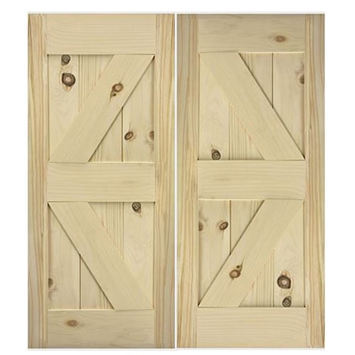 Double Interior Barn Style Doors- Diamond | Swinging Cafe Doors