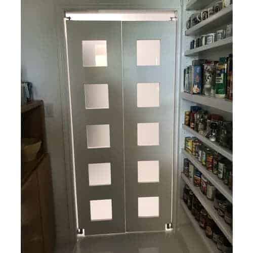 Modern Glass Panel Swinging Doors 