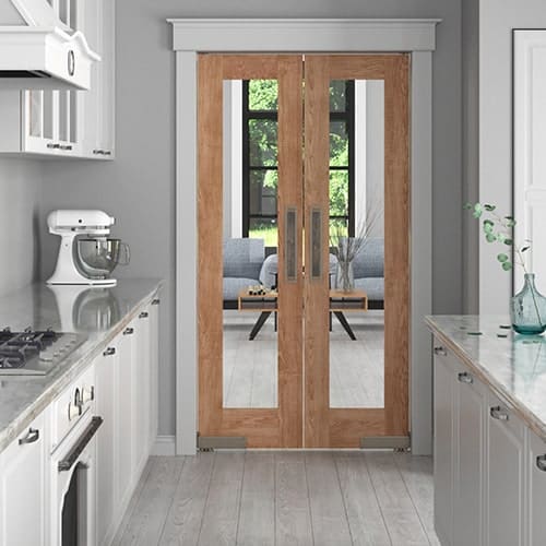 Modern Double Swinging French Doors 