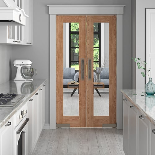 Modern Double Swinging French Doors