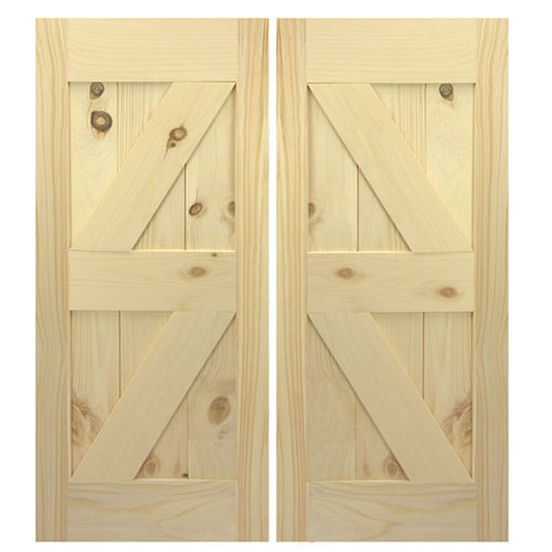 Double Interior Barn Style Doors-Double Z | Swinging Cafe Doors