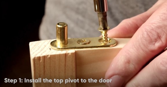 install top pivot hinge