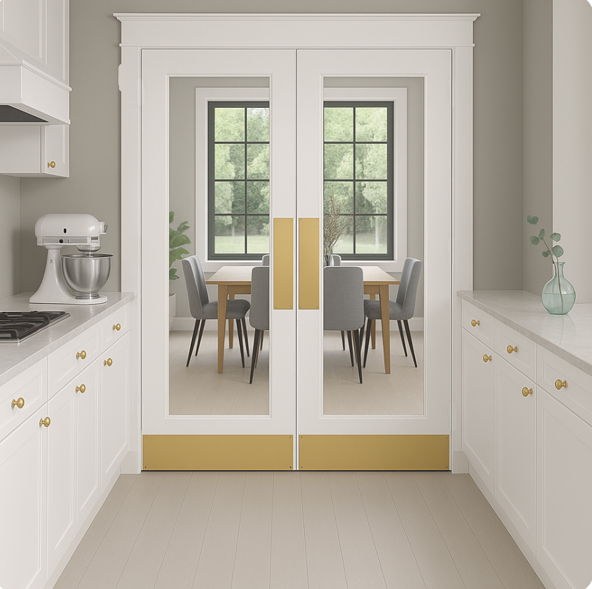 Interior Kitchen doors with glass