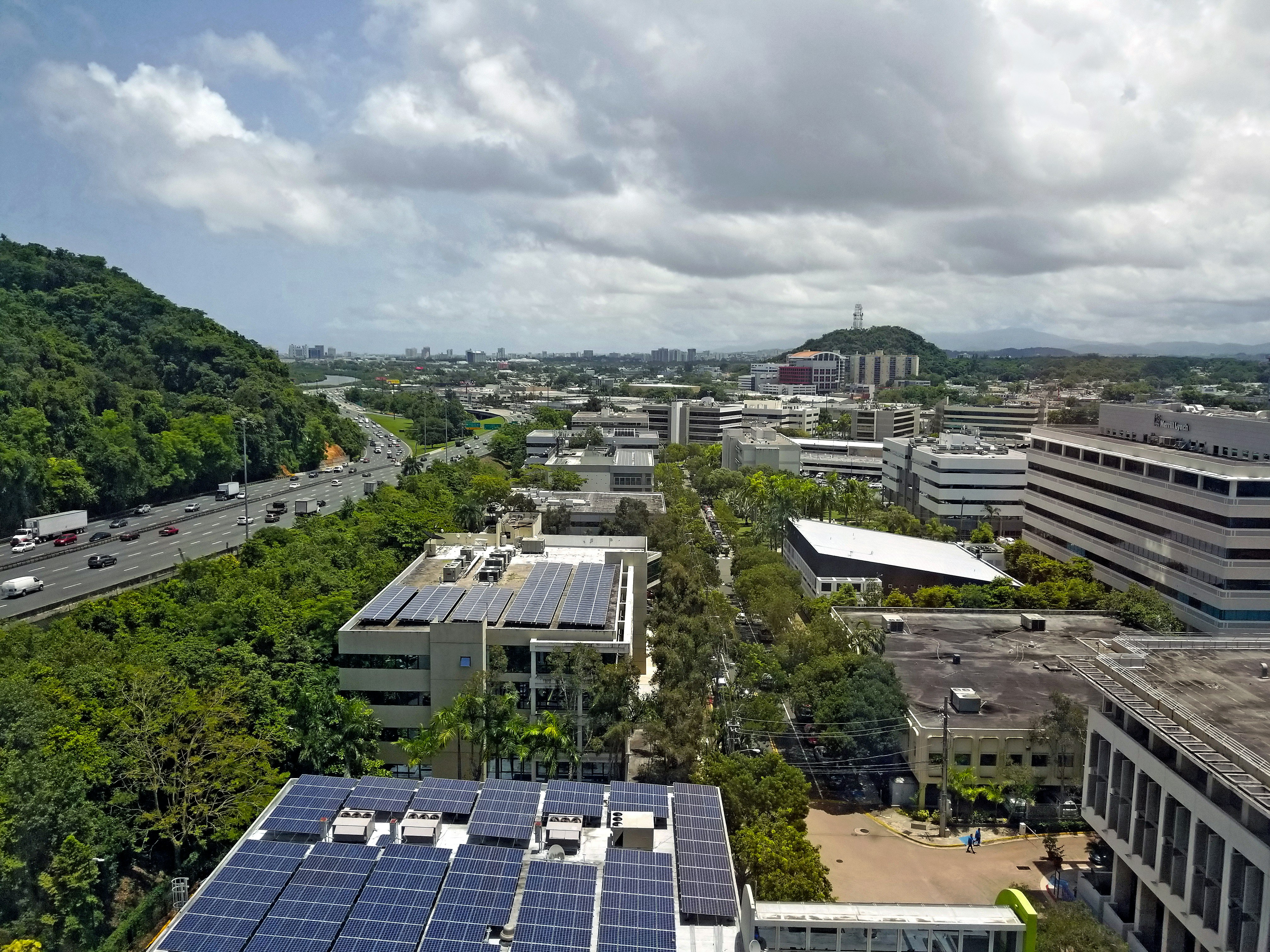 City Center with Solar Panels