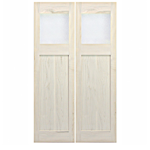 Swinging Modern Interior Shaker Panel Doors with Glass Window