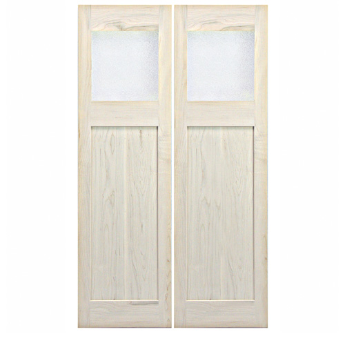 Swinging Modern Interior Shaker Panel Doors with Glass Window