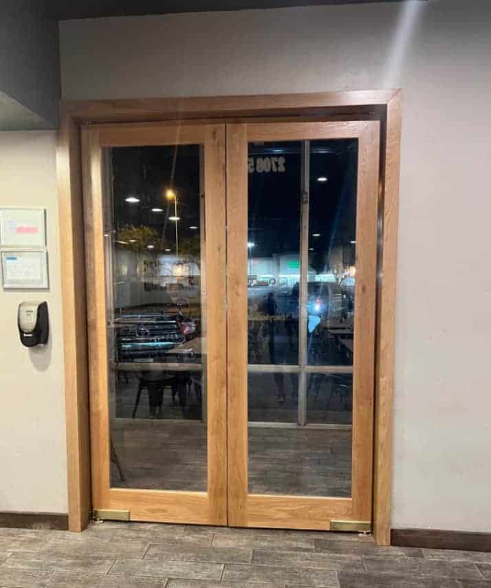 Modern French Glass Swinging Doors 