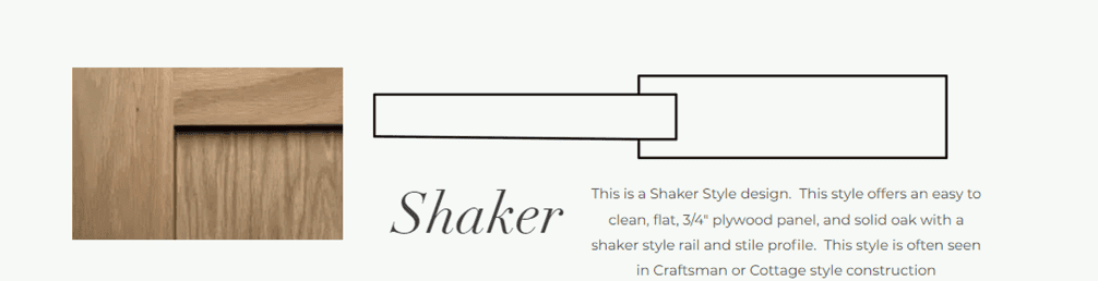 Shaker Panel Design cut out