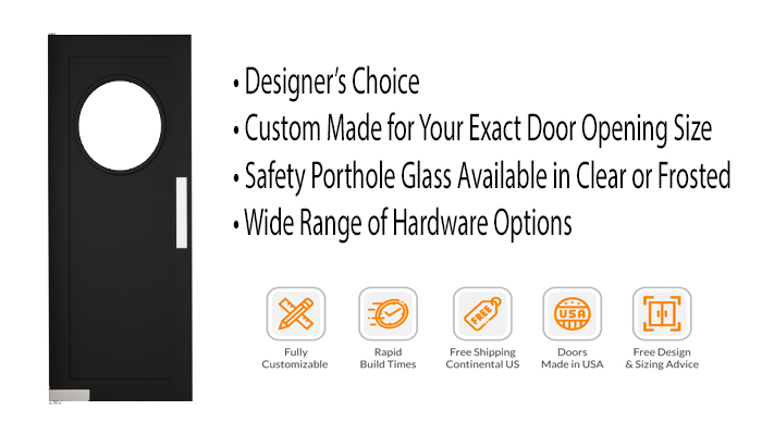 Maritime Single Porthole Swinging Door