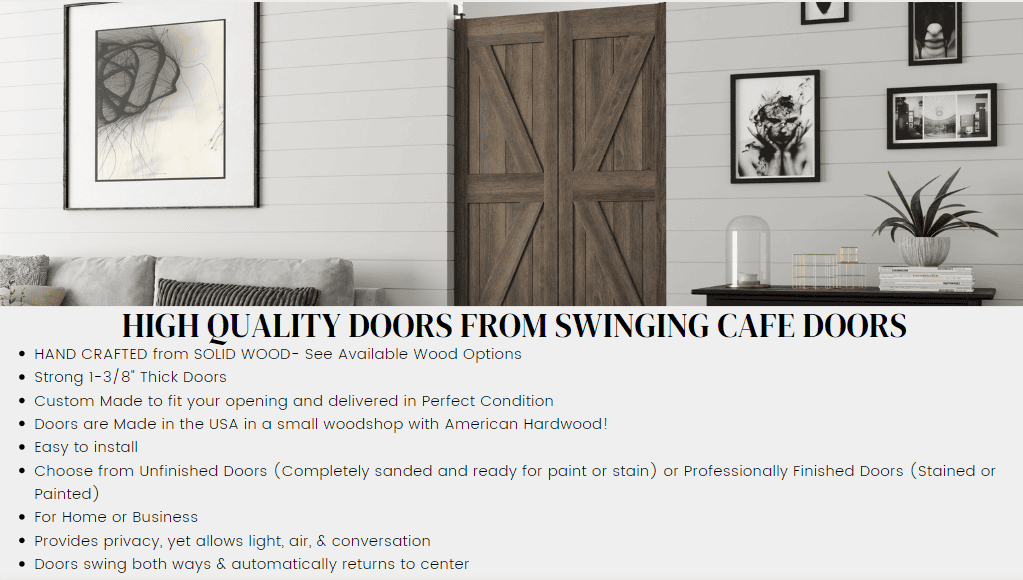 High Quality Doors from Swinging Cafe Doors 