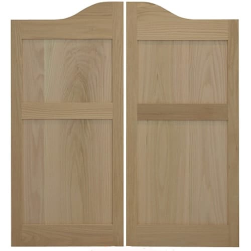 Red Oak Arch Top Shaker Panel Saloon Doors 