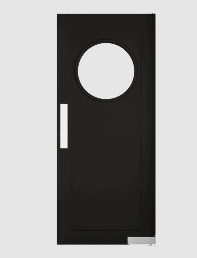 Single Maritime Porthole Swinging Door